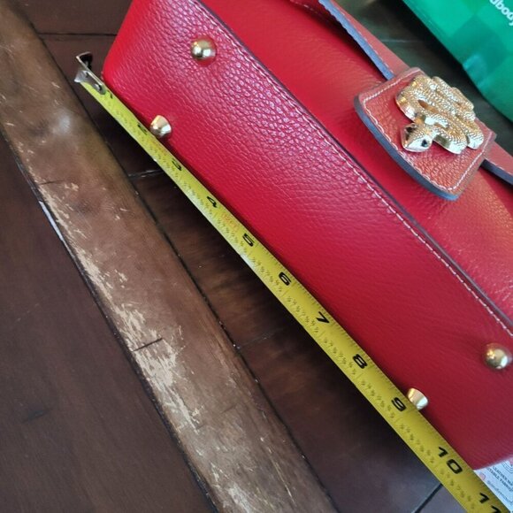 Divina Firenze Red Fire Asia Leather Snake handbag - Picture 3 of 10